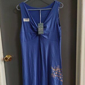 Kansas Jayhawks Women's Large Dress Blue V-Neck Sleeveless Calf Length Game Day